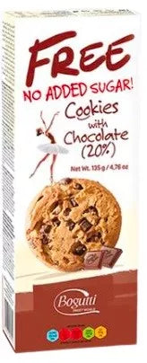 BOGUTTI Ciasteczka z 20 % czekolady bez cukru (135g)