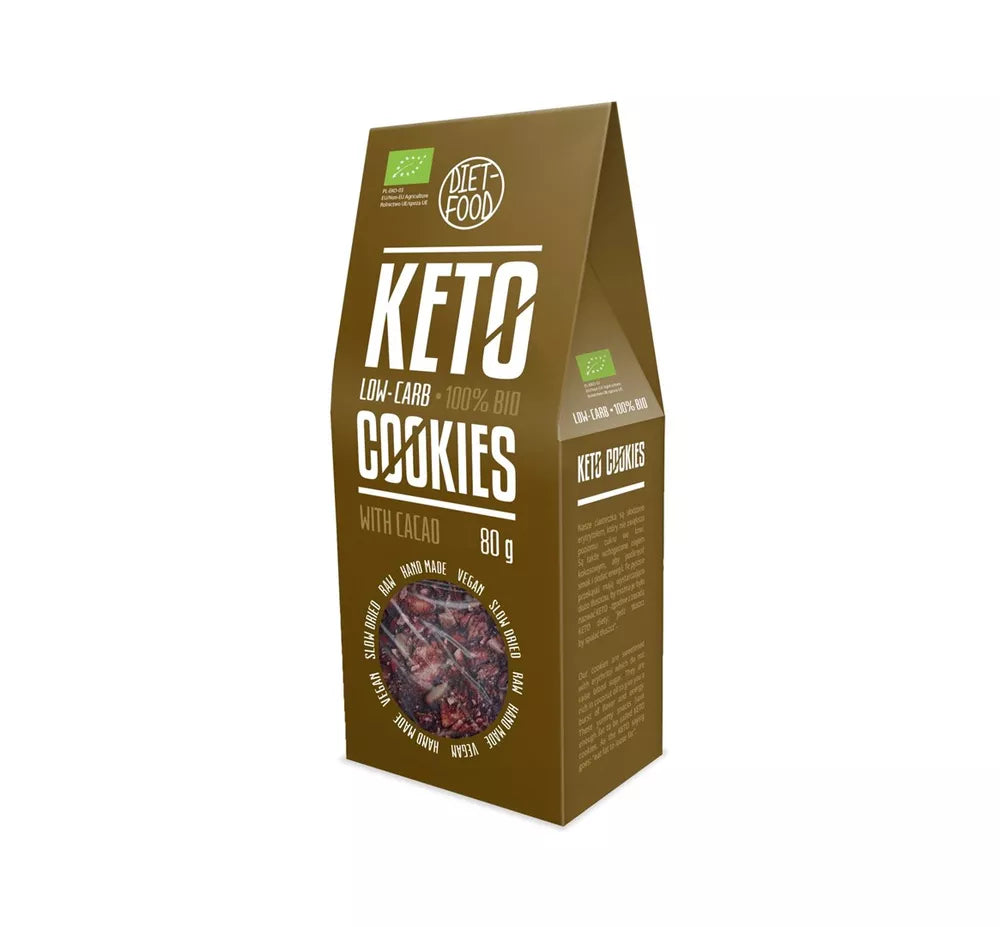 DIET-FOOD Ciasteczka KETO z kakao BIO 80 g