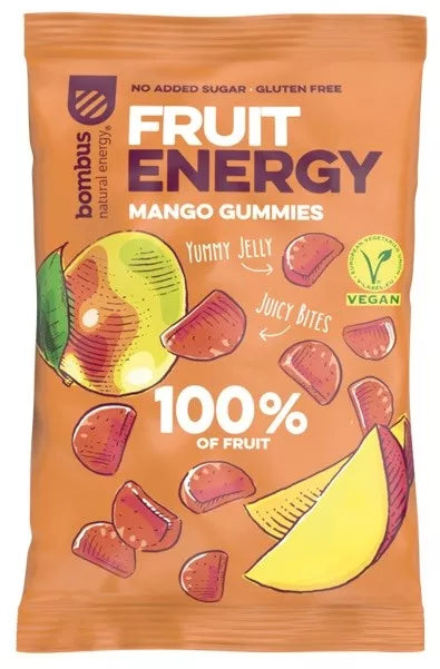 BOMBUS Przekąski z mango 100% owoców BEZGL. 35 g
