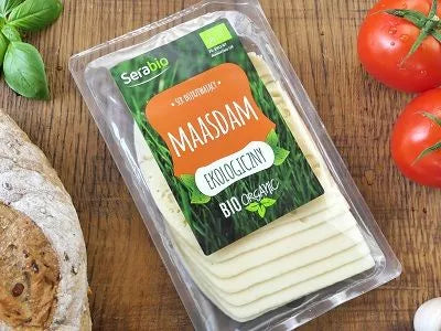 *SERABIO Ser dojrzewający Maasdam w plastrach BIO 125 g Serabio- SERABIO