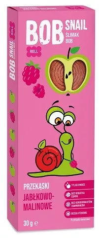 BOB SNAIL Przekąska Rolls owocowy jabłko-malina bez cukru bezglutenowa (30 g)