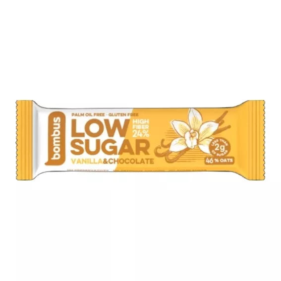 BOMBUS Baton Low Sugar wanilia-czekolada bezglutenowy (40g)