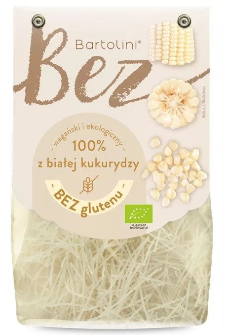 BARTOLINI Makaron z białej kukurydzy krajanka (filini) bezglutenowy (250g) - BIO