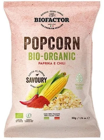 BIOFACTOR Popcorn z solą bezglutenowy do mikrofalówki (3 x 90 g) - BIO