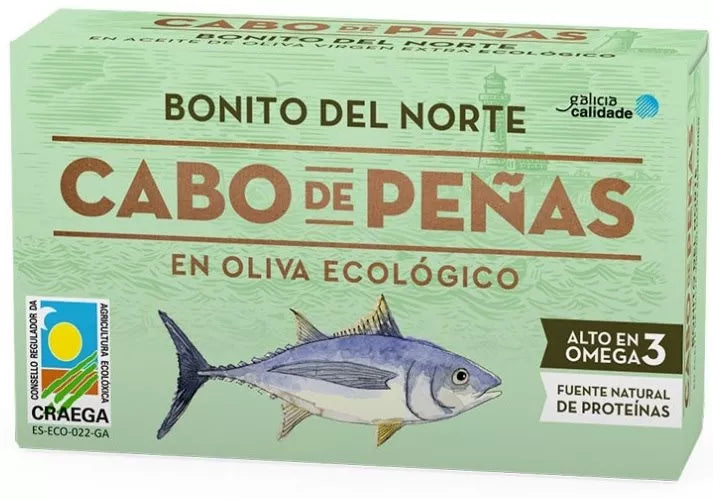 CABO DE PEÑAS Tuńczyk Bonito del Norte w ekologicznej oliwie z oliwek (111 g)