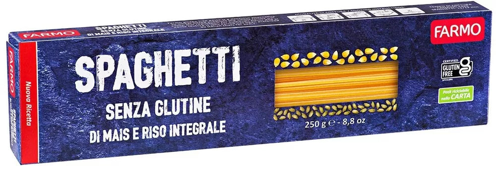 FARMO Makaron spaghetti kukurydziano-ryżowy bezglutenowy (250 g)