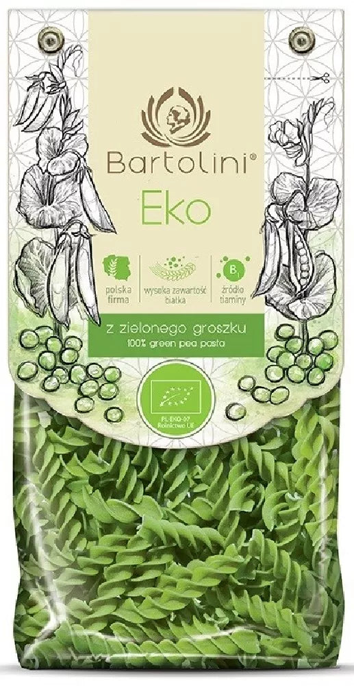 BARTOLINI Makaron z groszku zielonego świderki (250g) - BIO