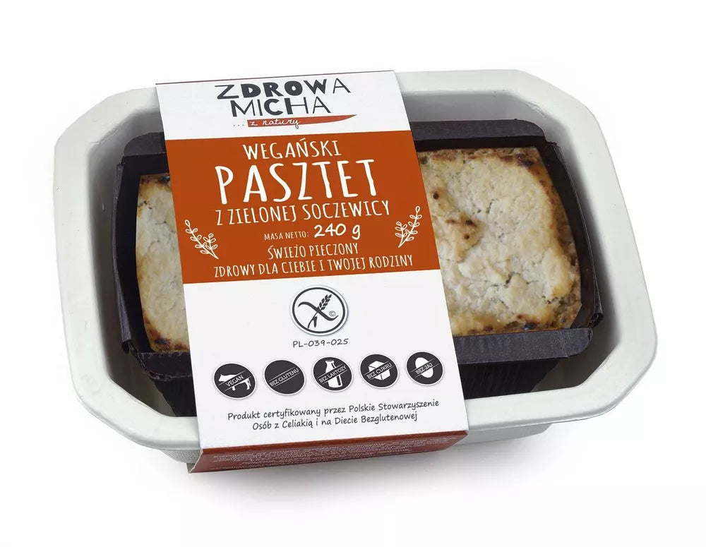 *ZDROWA MICHA Pasztet wegański z zielonej soczewicy bezglutenowy (240 g) - (Boże Narodzenie) - WYSYŁKA OD 17 GRUDNIA
