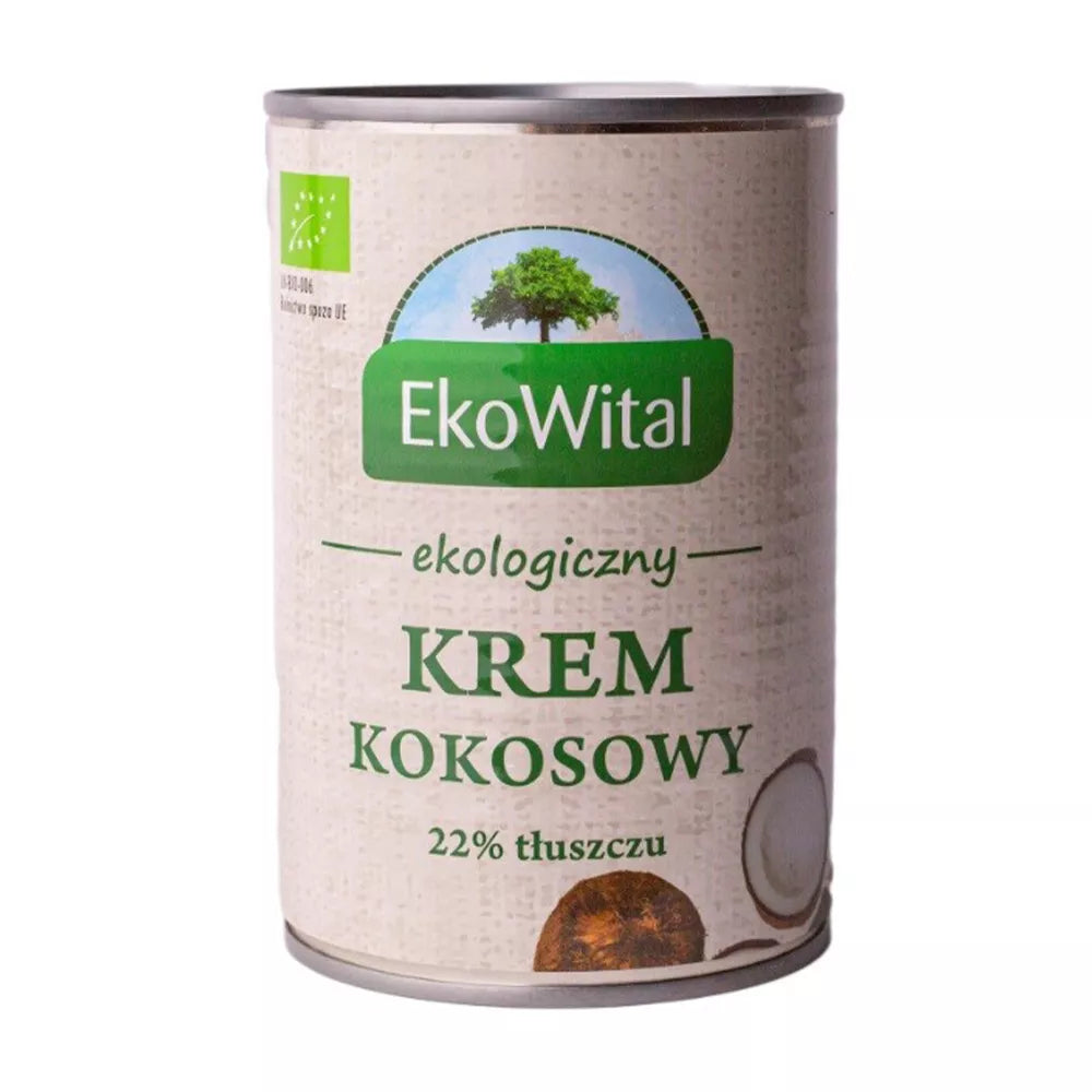 EKOWITAL Krem kokosowy 22% tłuszczu (400ml) - BIO