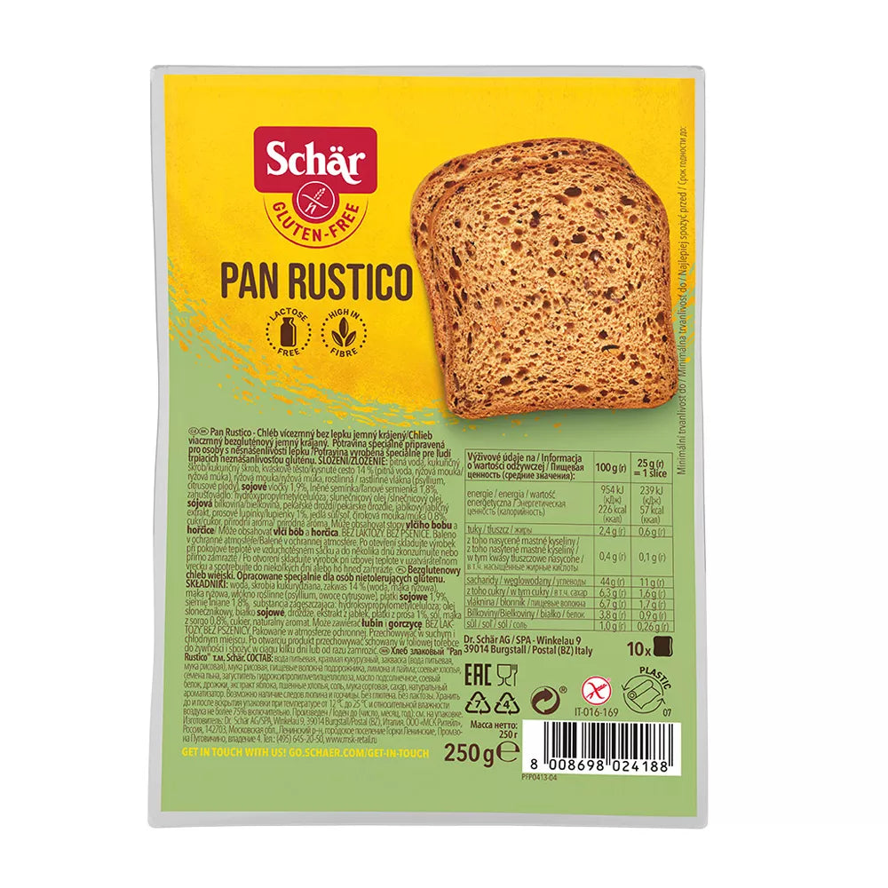 SCHAR Chleb wiejski bezglutenowy - Pan Rustico (250g)