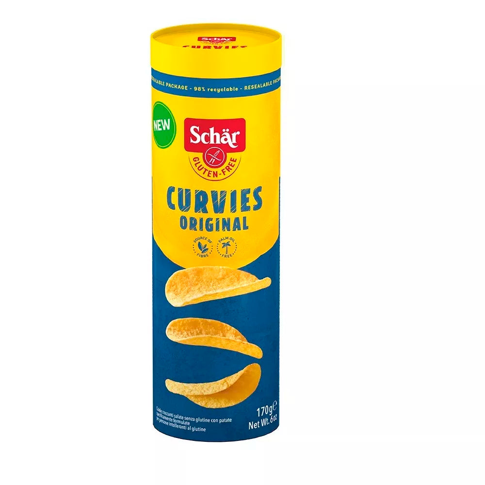 SCHAR Chipsy ziemniaczane naturalne bezglutenowe Curvies Original (170g)