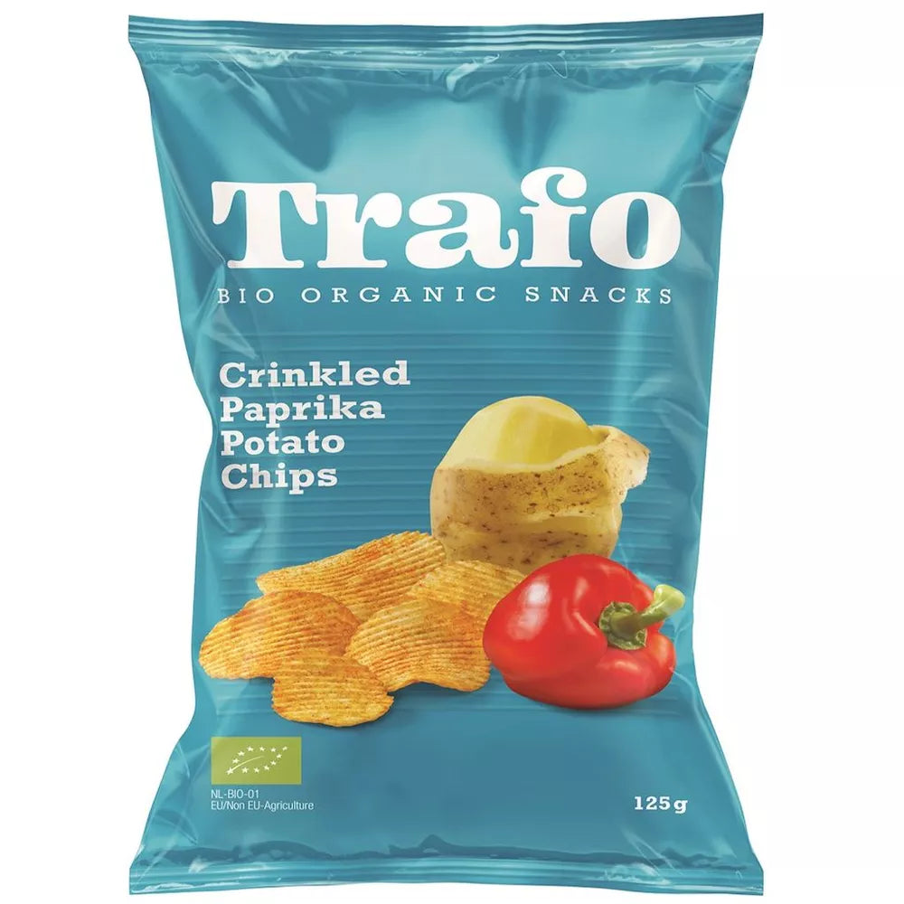 TRAFO Chipsy ziemniaczane karbowane paprykowe (125 g) - BIO
