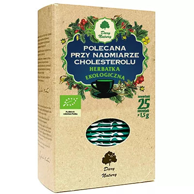 DARY NATURY Herbatka polecana przy nadmiarze cholesterolu 37,5g (25 x 1,5g) - BIO