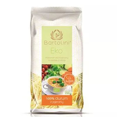 BARTOLINI (Sielska kluska) Makaron z jajami strusimi krajanka (250 g) - BIO