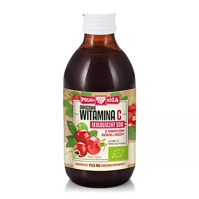 POLSKA RÓŻA Sok z owoców róży witamina C 100% owocowa (250ml)