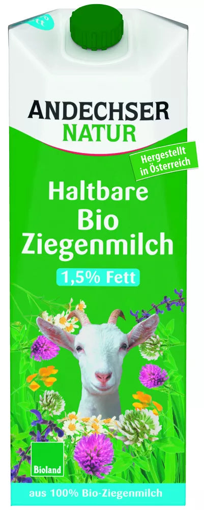 ANDECHSER Mleko kozie 1,5% tłuszczu (1 l) - BIO