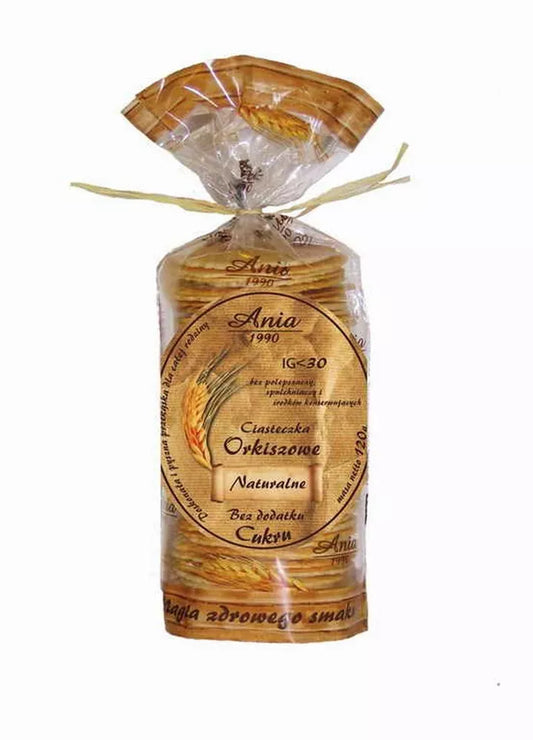 ANIA Ciasteczka orkiszowe naturalne B/C 120 g