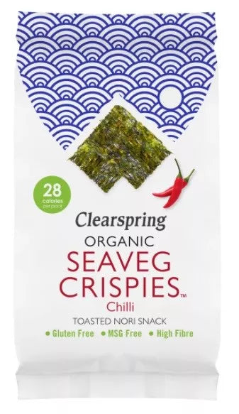 CLEARSPRING Chipsy z alg morskich nauralne Seaveg bezglutenowe (4 g) - BIO