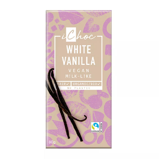 VIVANI Czekolada ekologiczna biała z wanilią Bourbon  80g - BIO