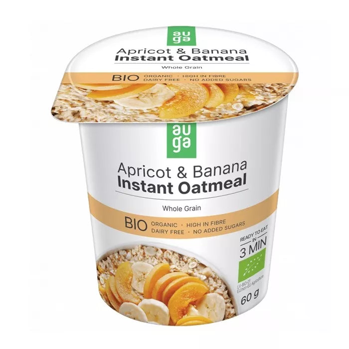 AUGA Owsianka z morelami i bananem pełnoziarnista (60g) - BIO