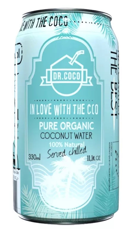 DR.COCO Woda kokosowa w puszce (330 ml) - BIO