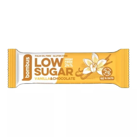 BOMBUS Baton Low Sugar wanilia-czekolada bezglutenowy (40g)