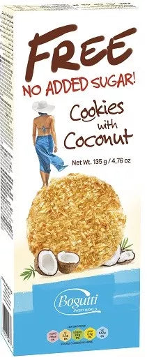 BOGUTTI (WEEKESY) Kruche ciasteczka kokosowe bez cukru (120g)