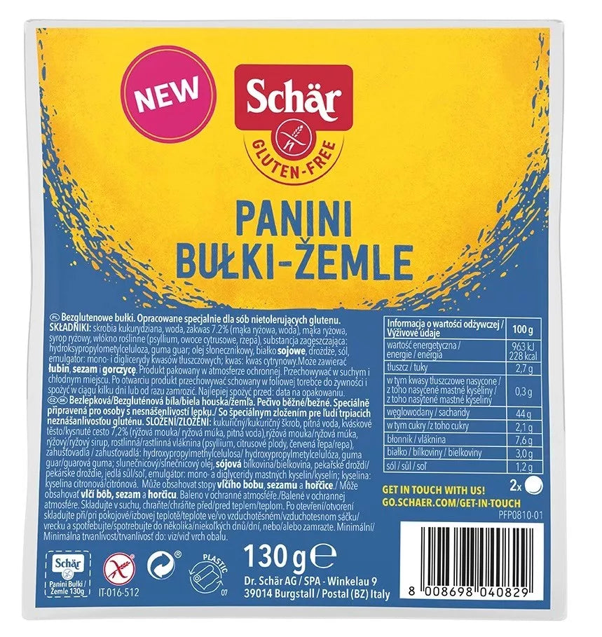 PROCELI Bułki do burgerów bezglutenowe bez laktozy - Hamburger  (2 x 90g) (180 g)