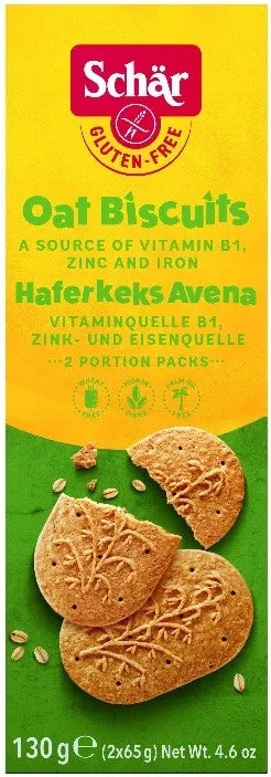 SCHAR Ciastka owsiane bezglutenowe - Oat biscuits (130 g)