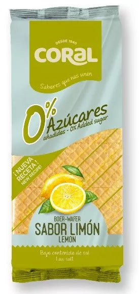 CORAL Wafle z kremem cytrynowym bez dodatku cukru 150 g
