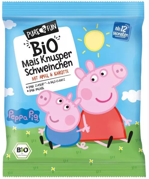 HEJO! Chrupki kukurydziane jabłko - marchew (30g) - BIO