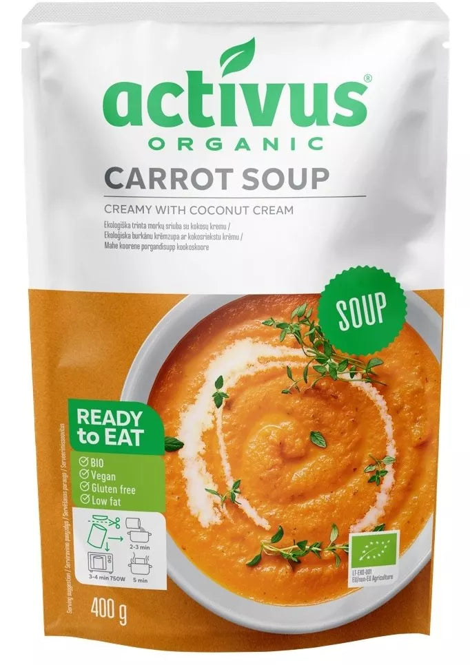 ACTIVUS Zupa krem z marchwi z mlekiem kokosowym (400 g) - BIO