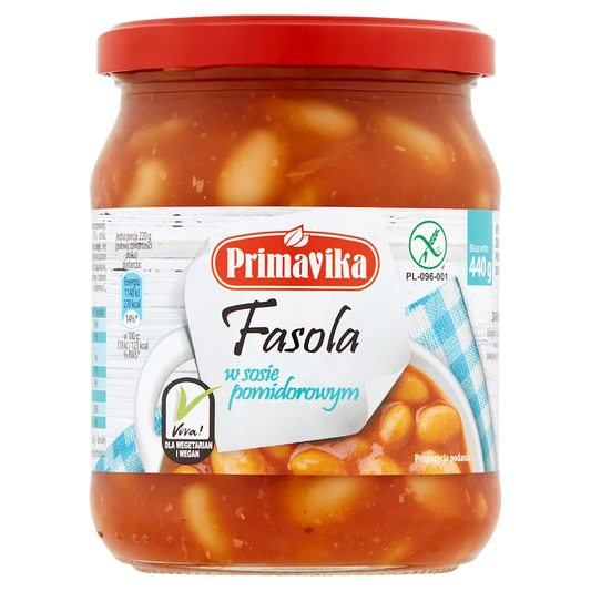 PRIMAVIKA Fasola w sosie pomidorowym (440 g)