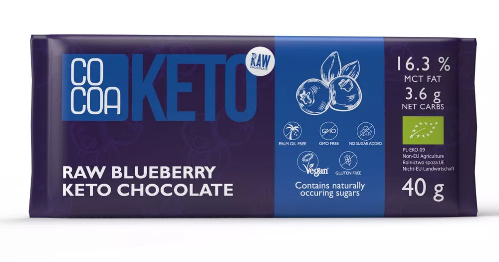 COCOA Czekolada keto kokosowa z olejem mct bez dodatku cukru bezglutenowa (40 g) - BIO