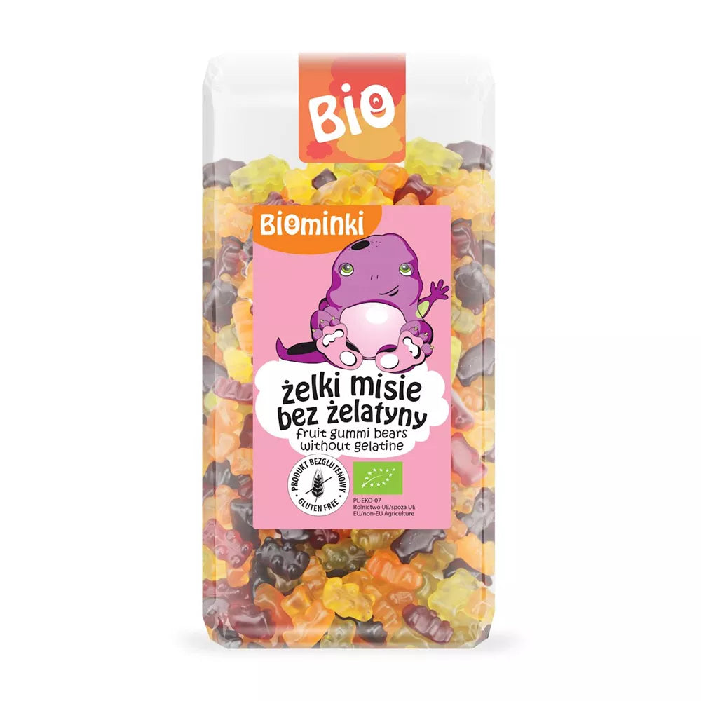 BIOMINKI Żelki (misie) bez żelatyny bezglutenowe bio 400g