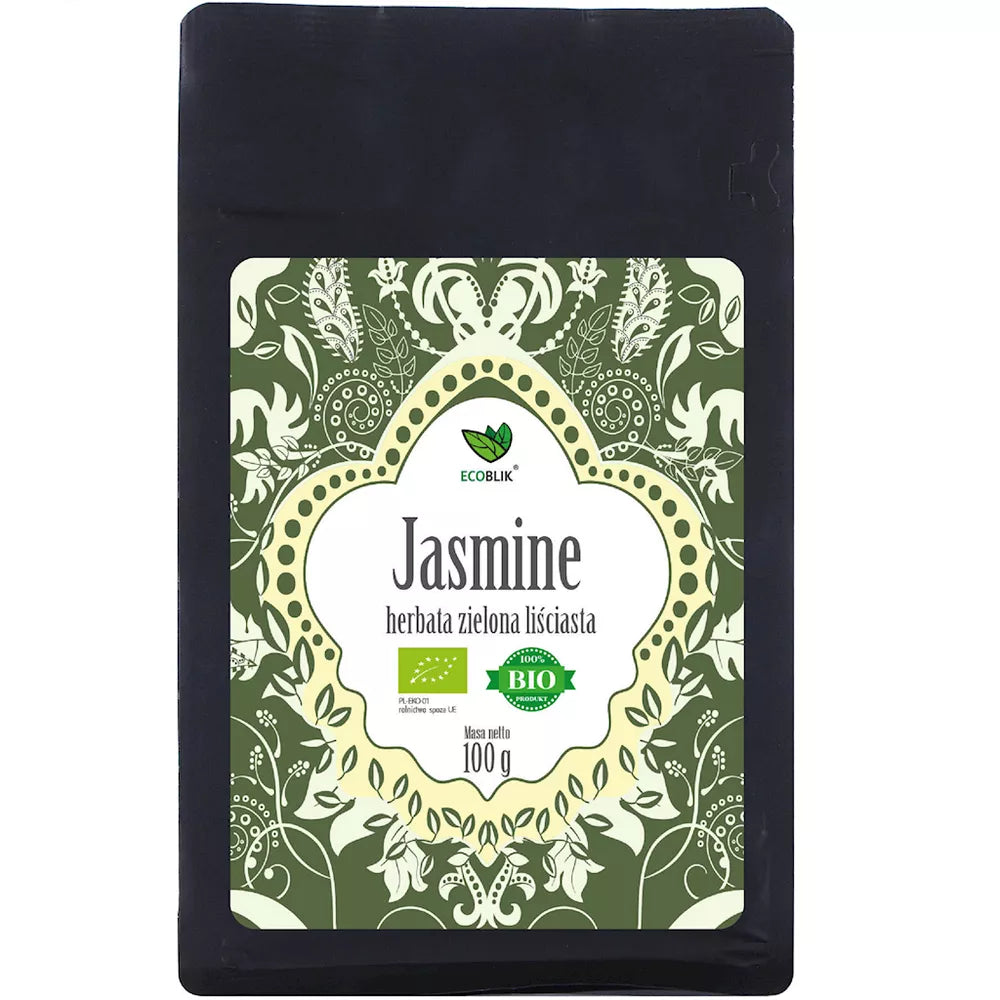 ECOBLIK Herbata zielona liściasta jaśminowa (100 g) - BIO