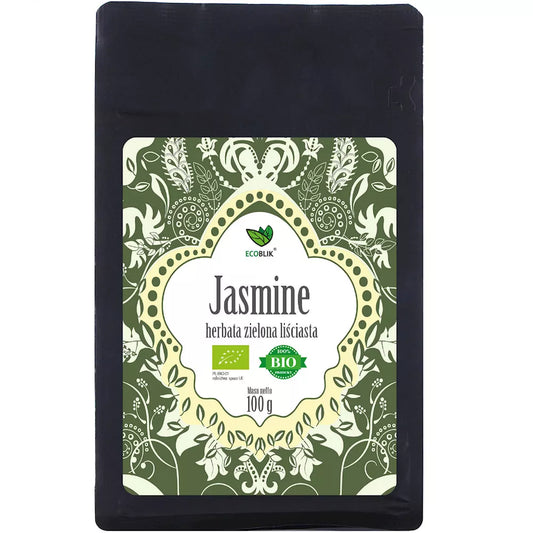 ECOBLIK Herbata zielona liściasta jaśminowa (100 g) - BIO