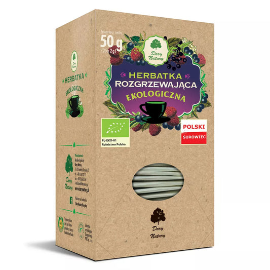 DARY NATURY Herbatka rozgrzewająca w saszetkach (25 x 2 g) (50 g) - BIO