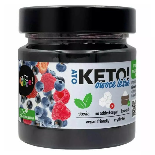 A TO KETO! Konfitura malina z truskawką bez cukru (200g)