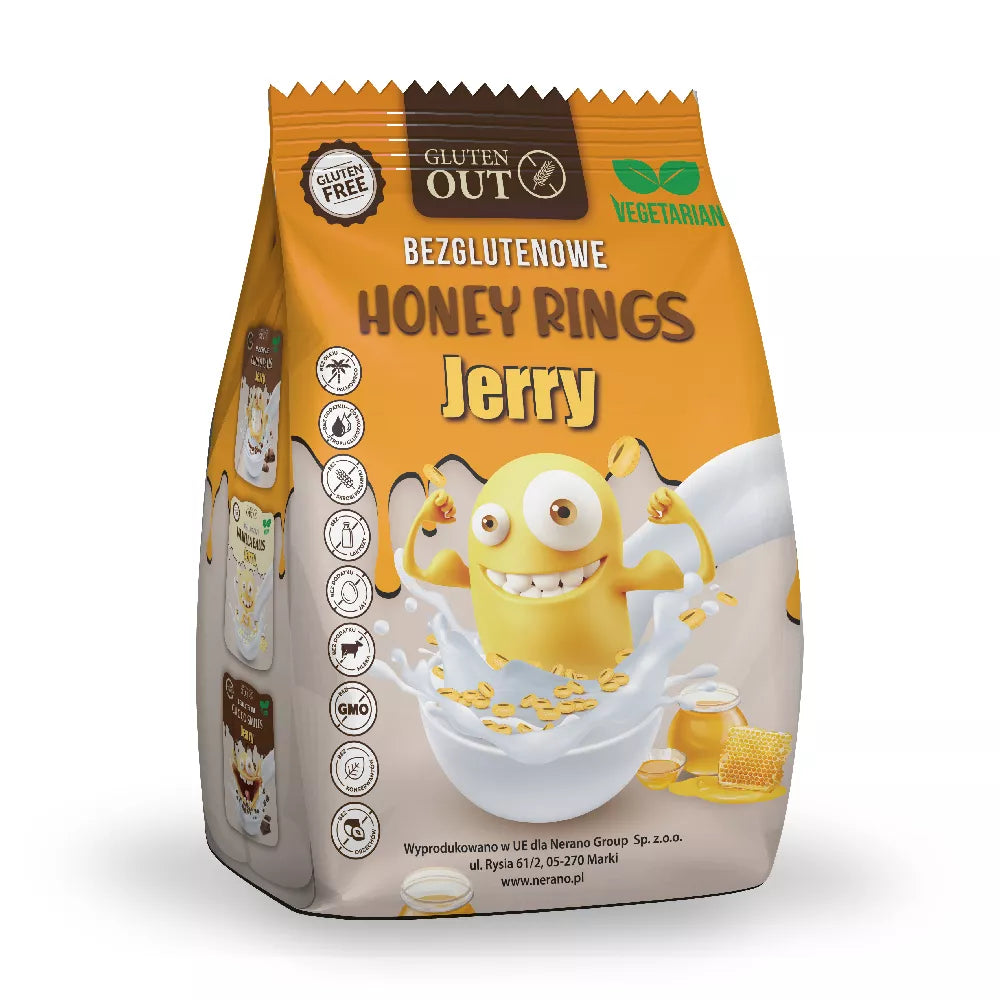GLUTEN OUT Kółka śniadaniowe z miodem, bezglutenowe (375g)