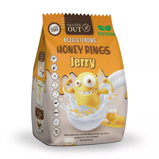 GLUTEN OUT Kółka śniadaniowe z miodem, bezglutenowe (375g)