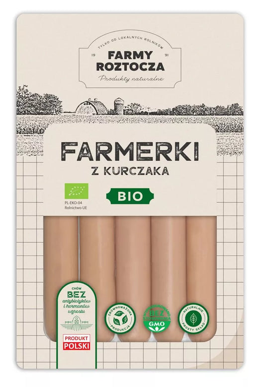 *FARMY ROZTOCZA Parówki farmerki z kurczaka (250 g) - BIO