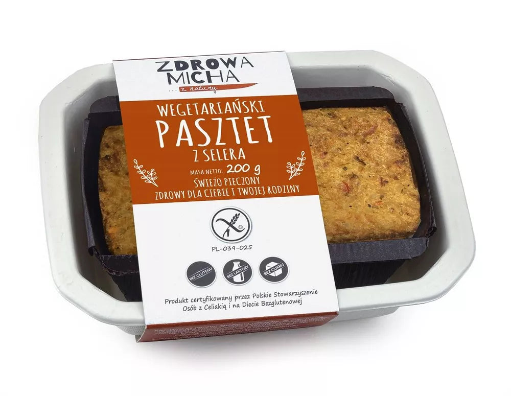 *ZDROWA MICHA Pasztet wegetariański z selera bezglutenowy (200 g) - (Boże Narodzenie) - WYSYŁKA OD 17 GRUDNIA