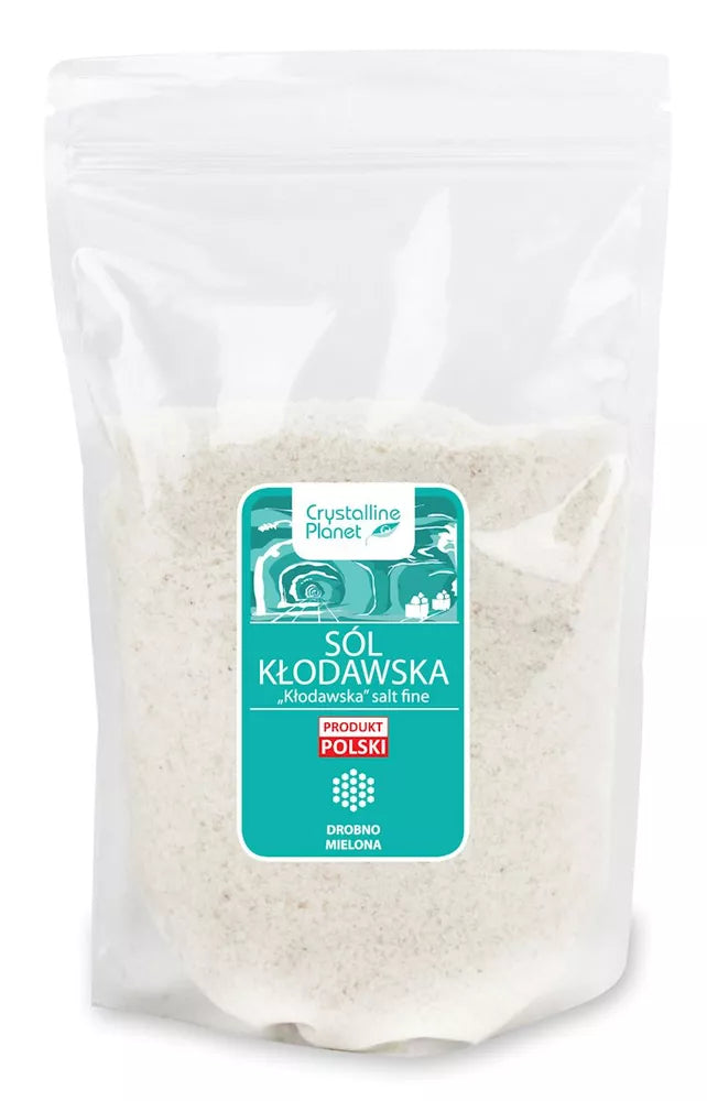 CRYSTALLINE PLANET Sól Kłodawska drobno mielona bezglutenowa (600 g)