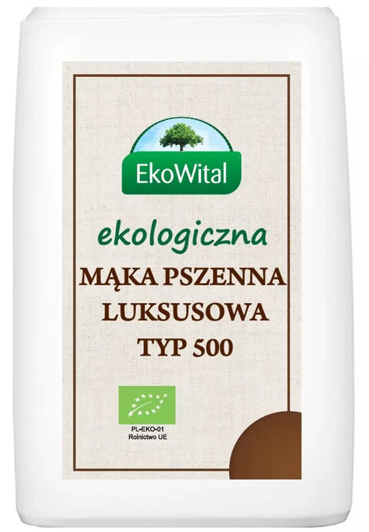 EKOWITAL Mąka pszenna ekologiczna typ 500 (1kg) - BIO