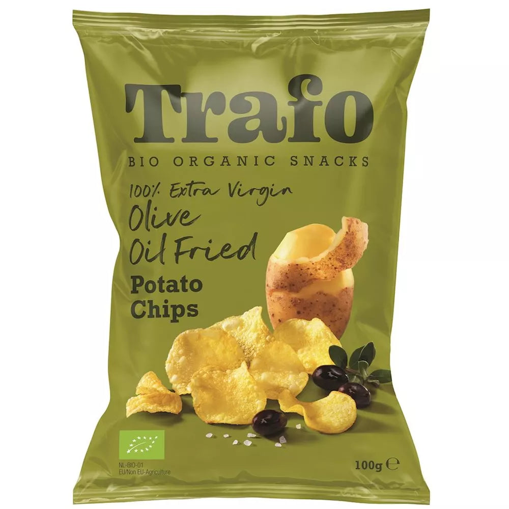 TRAFO Chipsy ziemniaczane smażone na oliwie z oliwek (100 g) - BIO
