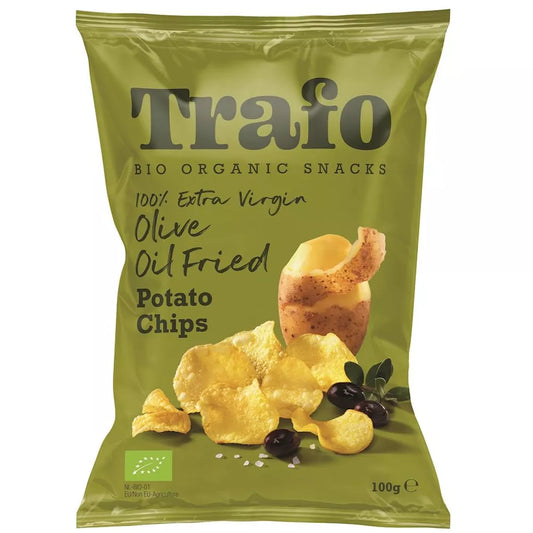 TRAFO Chipsy ziemniaczane smażone na oliwie z oliwek (100 g) - BIO