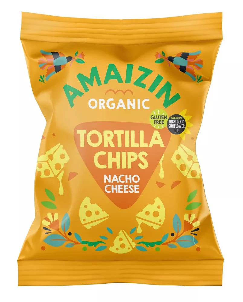 AMAIZIN Chipsy kukurydziane rolls o smaku pomidorowym bezglutenowe (100 g) -  BIO