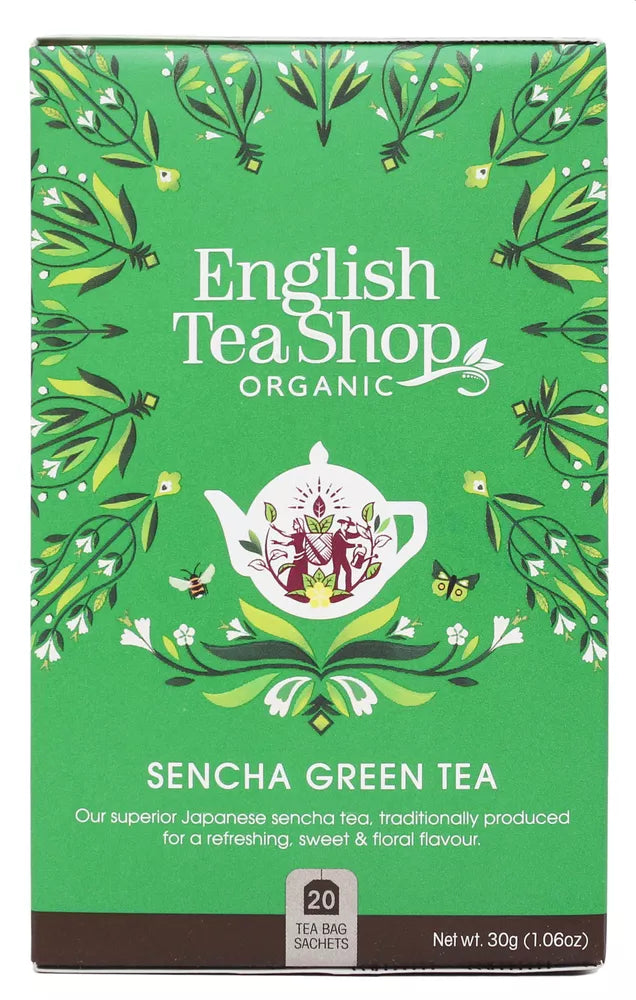 ENGLISH TEA SHOP Herbata zielona z Rooibos, granatem i jagodą (20x1,75g) - BIO