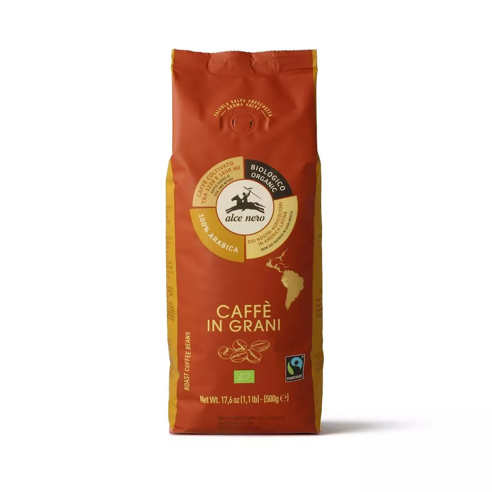 ALCE NERO Kawa 100% arabica ziarnista (500g) - BIO Fair Trade